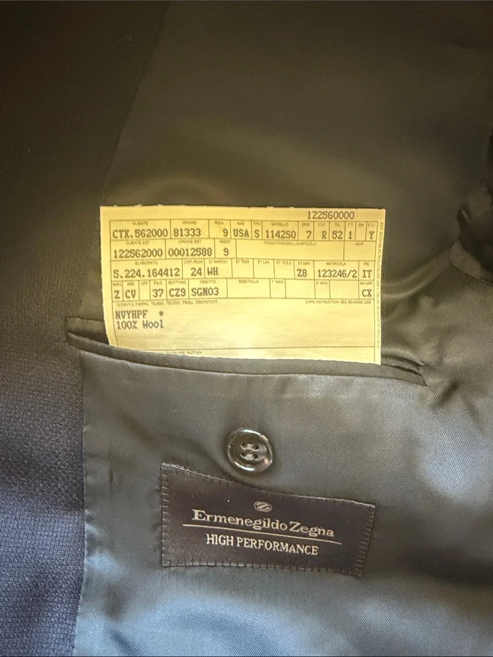 Ermenegildo Zegna Men's Black Three-Button Sport Coat